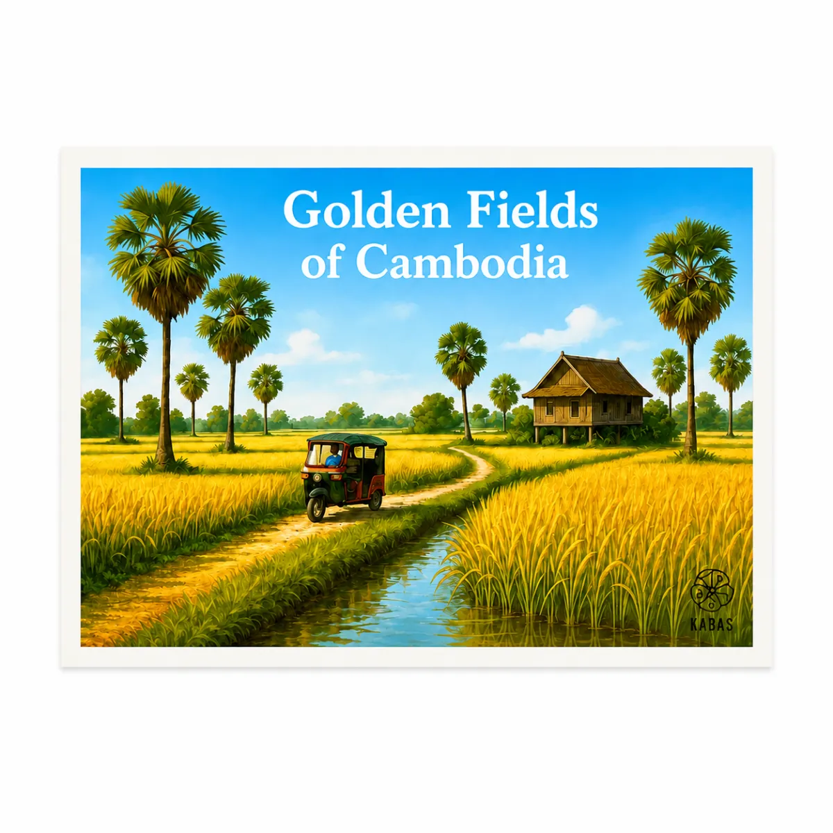 Golden fields of Cambodia - A4