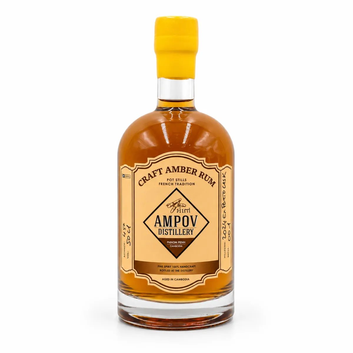 AMPOV RHUM AMBER 45%, 50CL, PORTO CASK