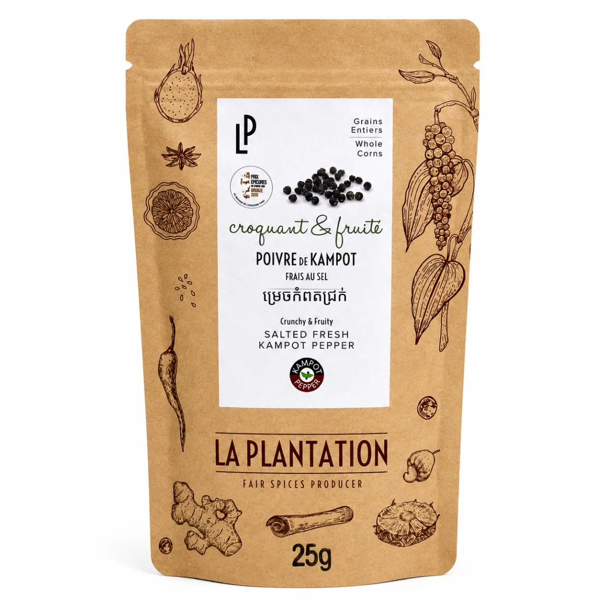 Salted Kampot Pepper Recycle paper - 25g