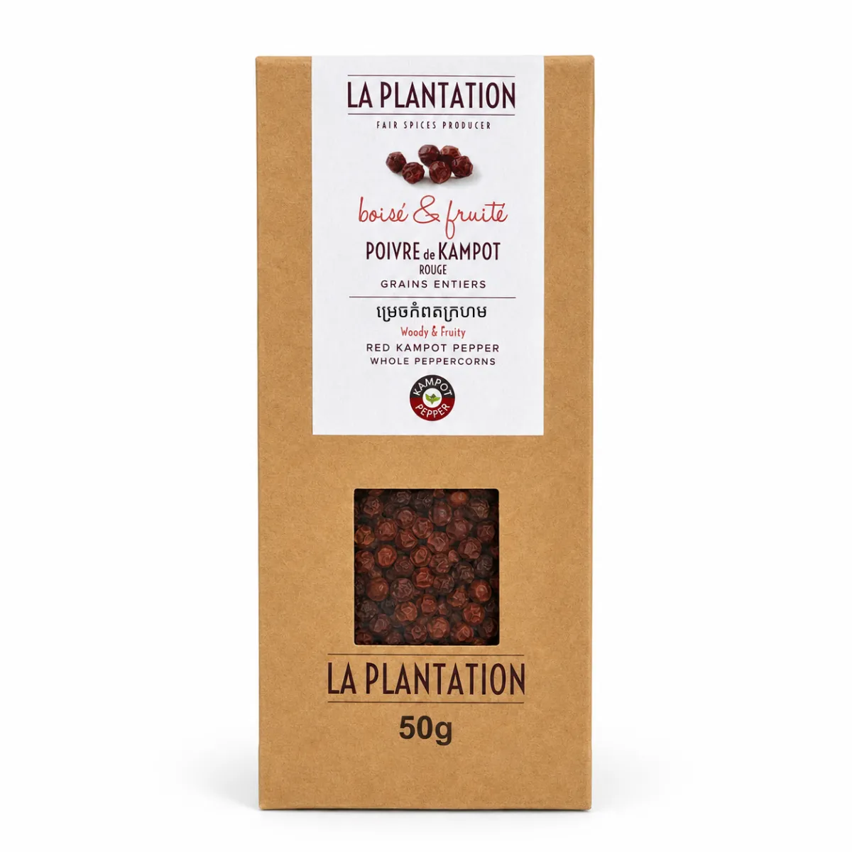 Red Kampot Pepper Recycle paper - 50g