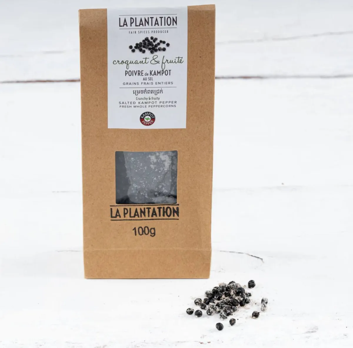 Salted Kampot Pepper Recycle paper - 100g
