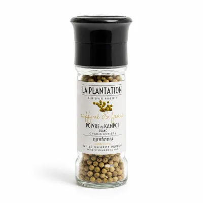 White Kampot Pepper 55g Grinder