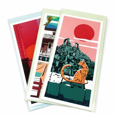 A5 size postcards set #catsinkh
