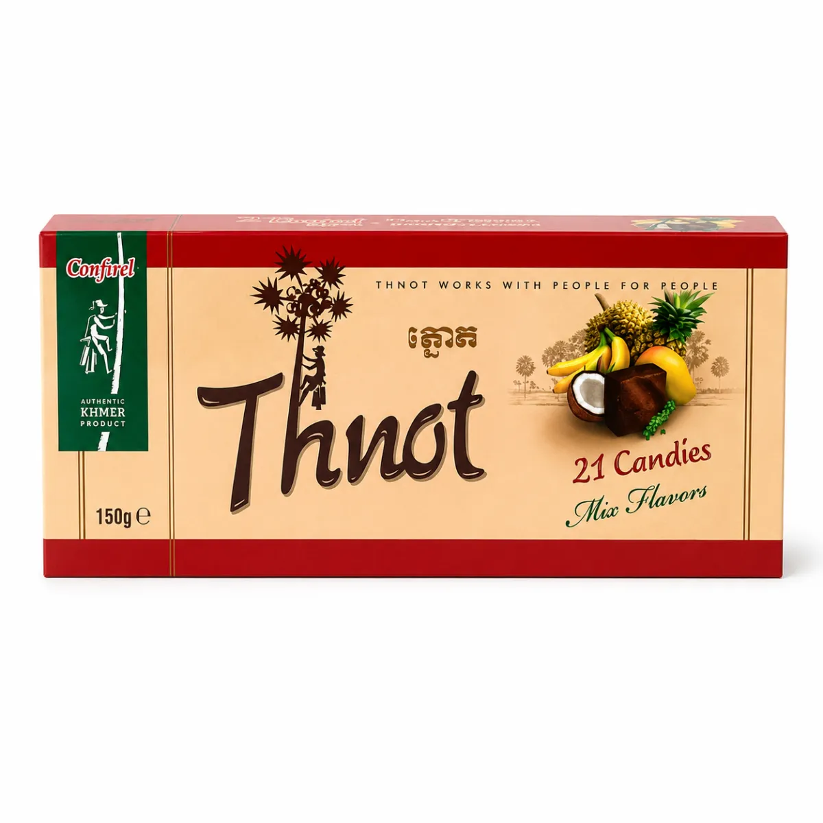 Thnot candy choco palm - ចម្រុះ (7 រសជាតិ) ប្រអប់ 150g