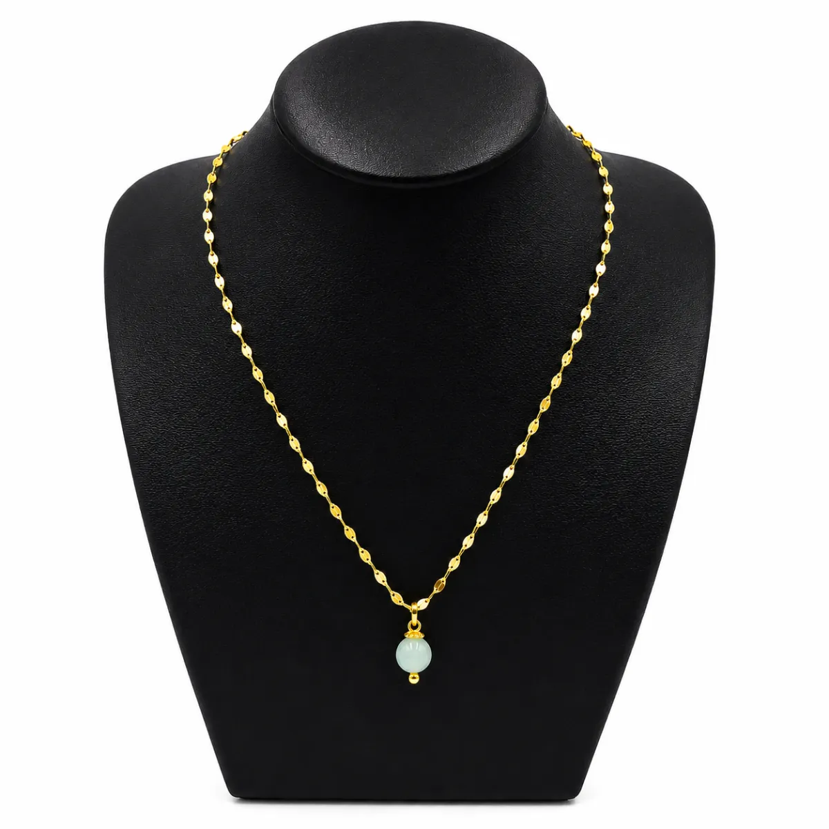 Necklace chain & pearl (amazinite, howlite, kyanite)