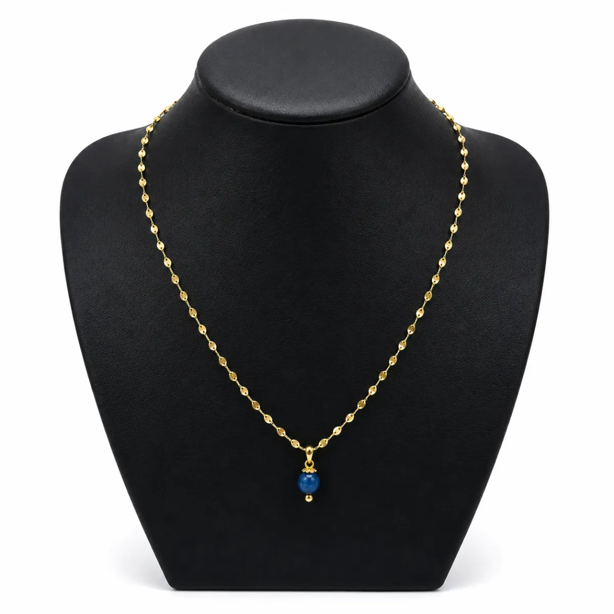 Necklace chain & pearl (amazinite, howlite, kyanite)