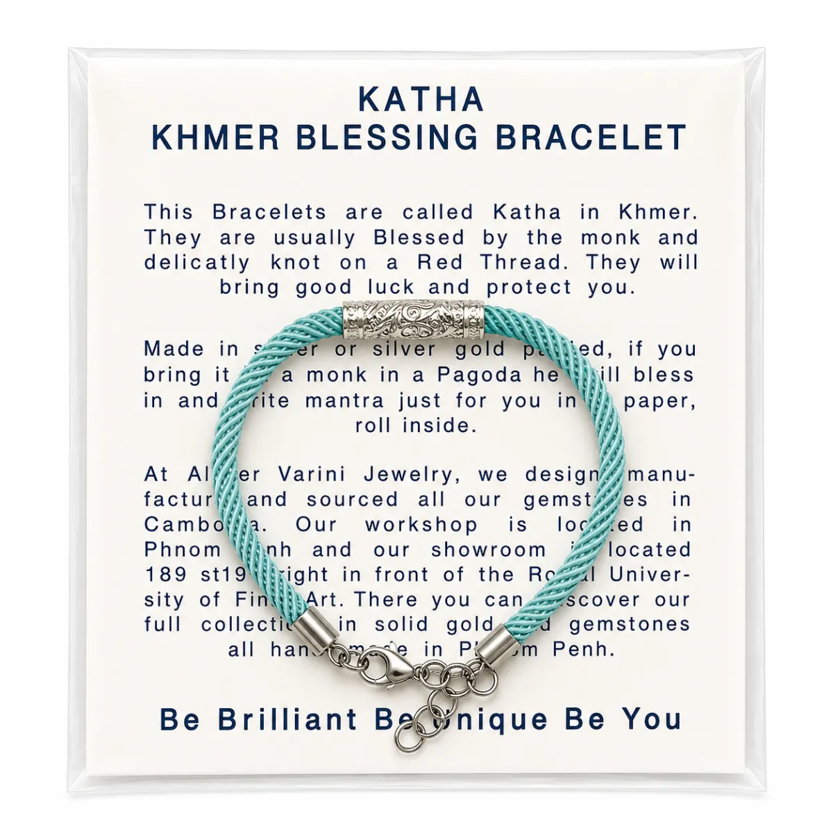 KATHA BOLD SILVER - ខៀវ Turquoise