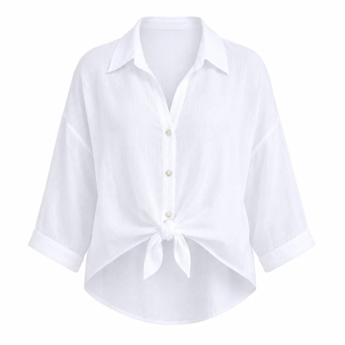 Boyfriend Shirt-The Effortless-One Size - White