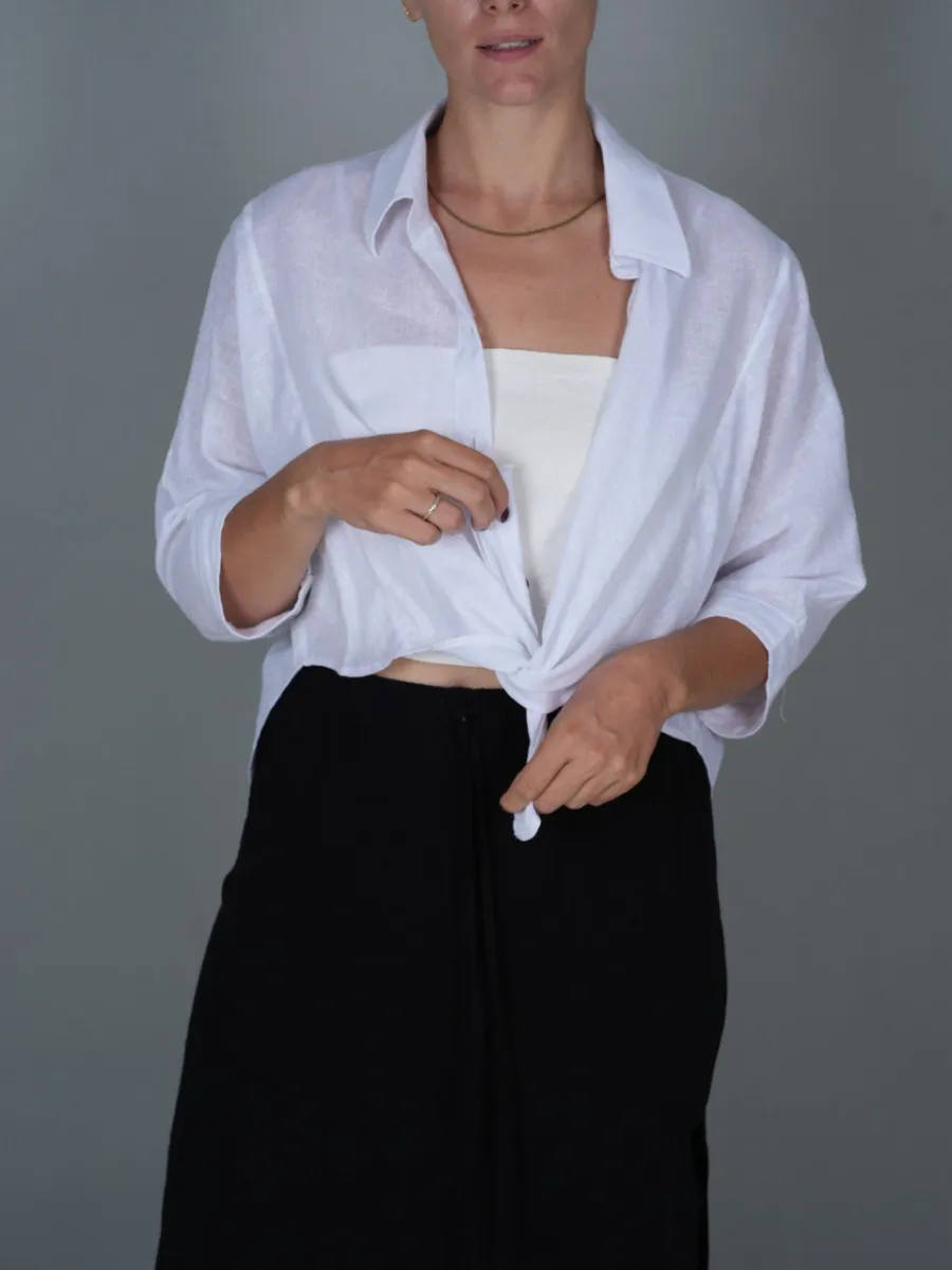 Boyfriend Shirt-The Effortless-One Size - White