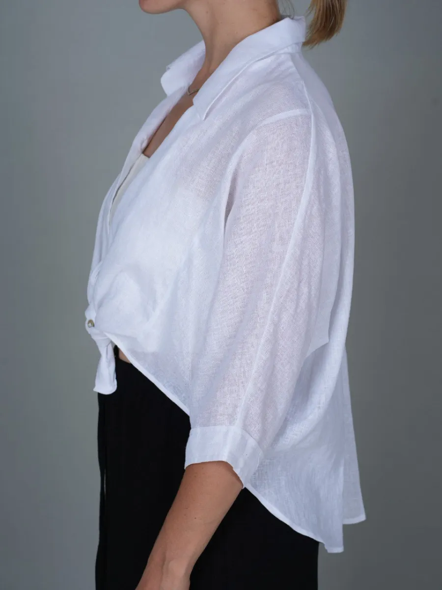 Boyfriend Shirt-The Effortless-One Size - White