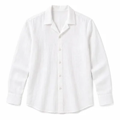 MEN'S: LONG SLEEVE SHIRT-WHITE