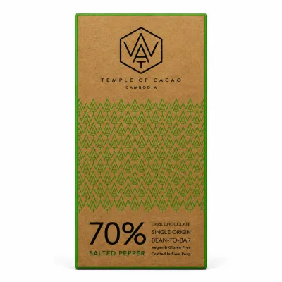 សូកូឡាបន្ទះតូច 70% Salted Pepper