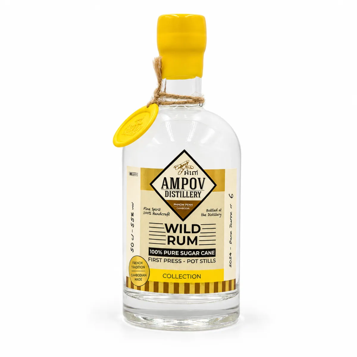 Ampov rhum white wild 55%, 50cl