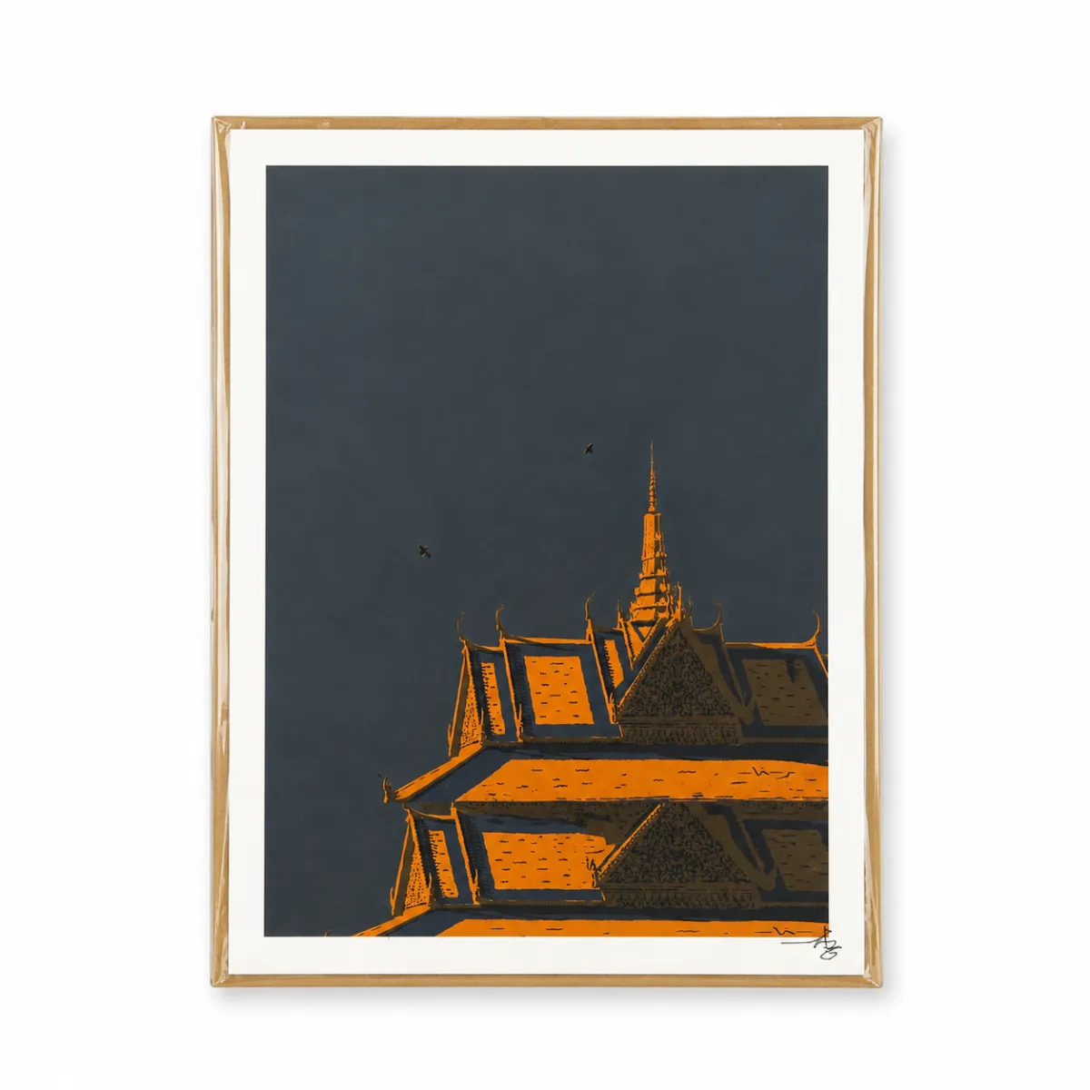រូបព្រីនសិល្បៈទំហំ A4 បក្សីបីក្បាល