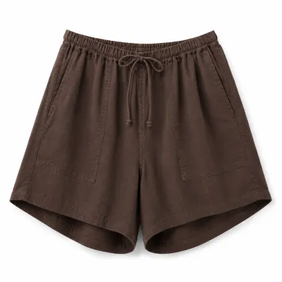 Everyday Shorts-Cacao Linen