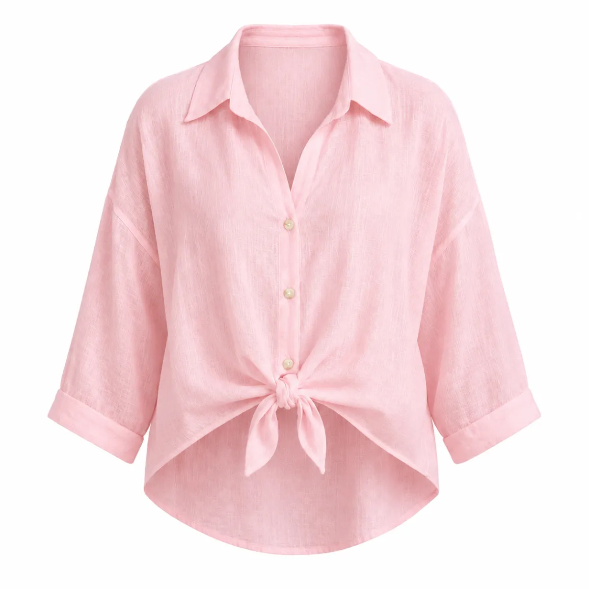 អាវ Boyfriend Shirt-The Effortless-One Size - Pink