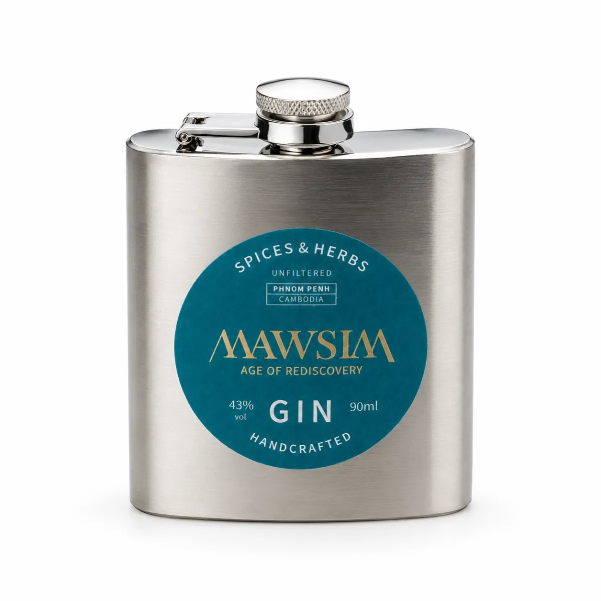 Mawsim gin spices & herbs ដបសំប៉ែតដាក់ហោប៉ៅ 90ml