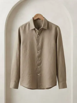 Handwoven krama shirt-brown