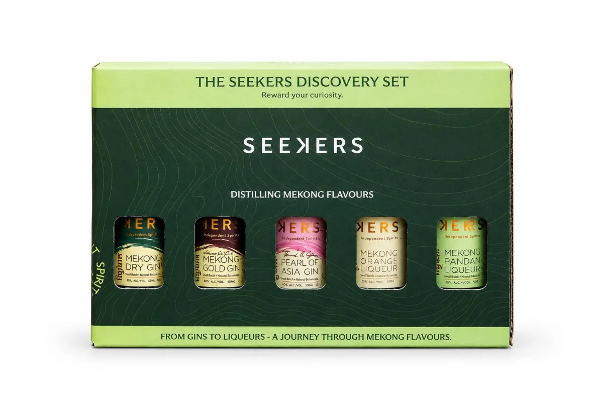 Seeker 50ml gift set( gold gin, dry gin, pear of asia, pandan liqueur & coffee liqueur)